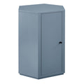 Kade Faceted Semi-Gloss Side Table - Stillwater Blue