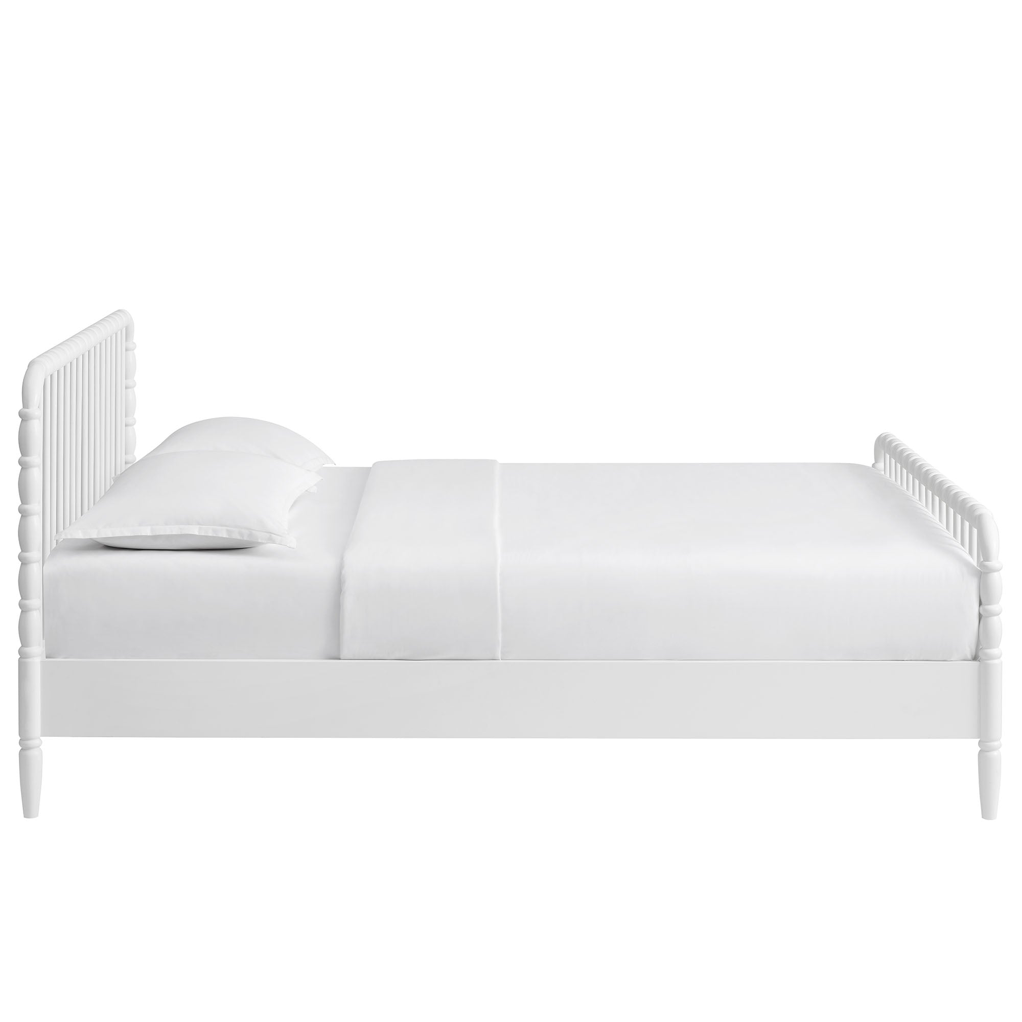 Arlette Full Size Wood Spindle Bed Frame - White