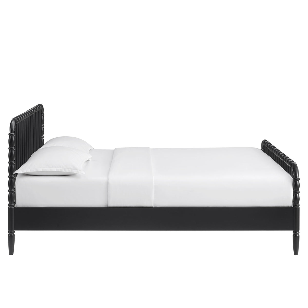 Arlette King Size Wood Spindle Bed Frame - Black