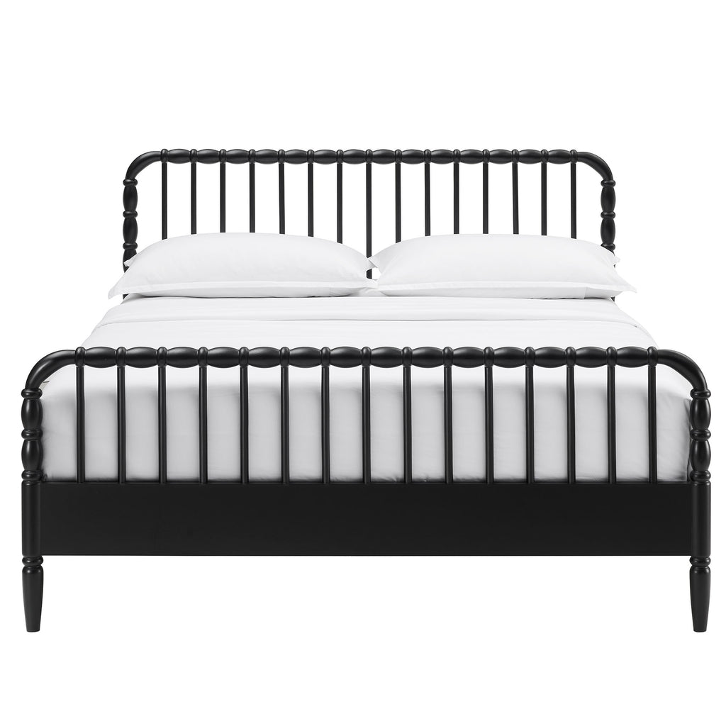 Arlette King Size Wood Spindle Bed Frame - Black