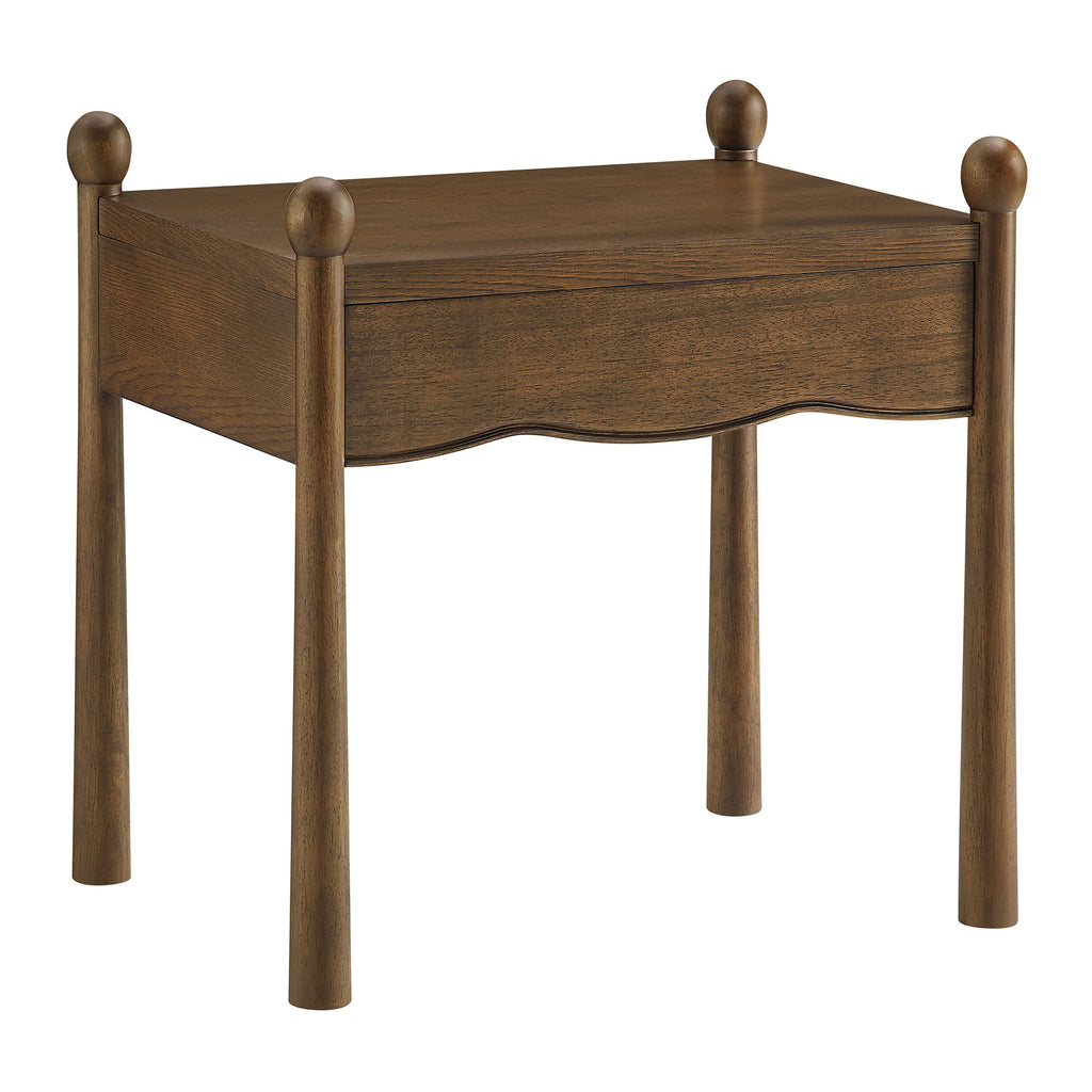Darcy Wood Nightstand or Side Table - Walnut