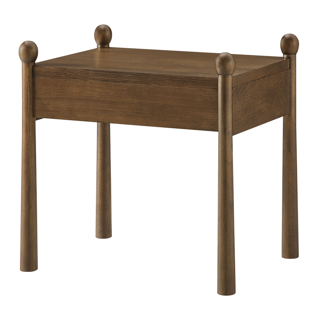 Darcy Wood Nightstand or Side Table - Walnut
