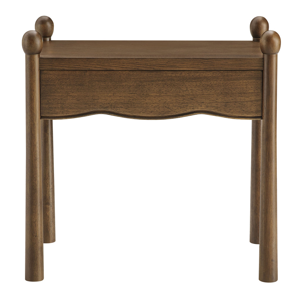 Darcy Wood Nightstand or Side Table - Walnut