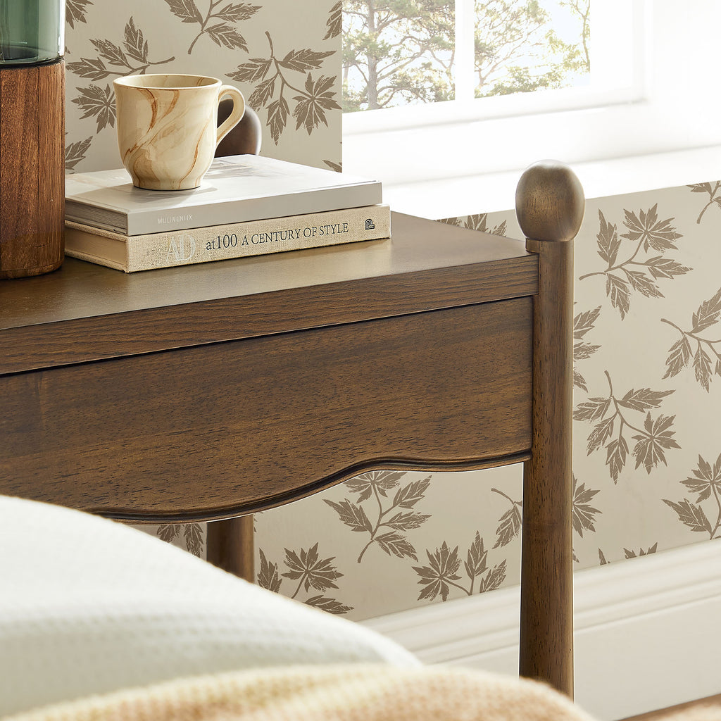 Darcy Wood Nightstand or Side Table - Walnut