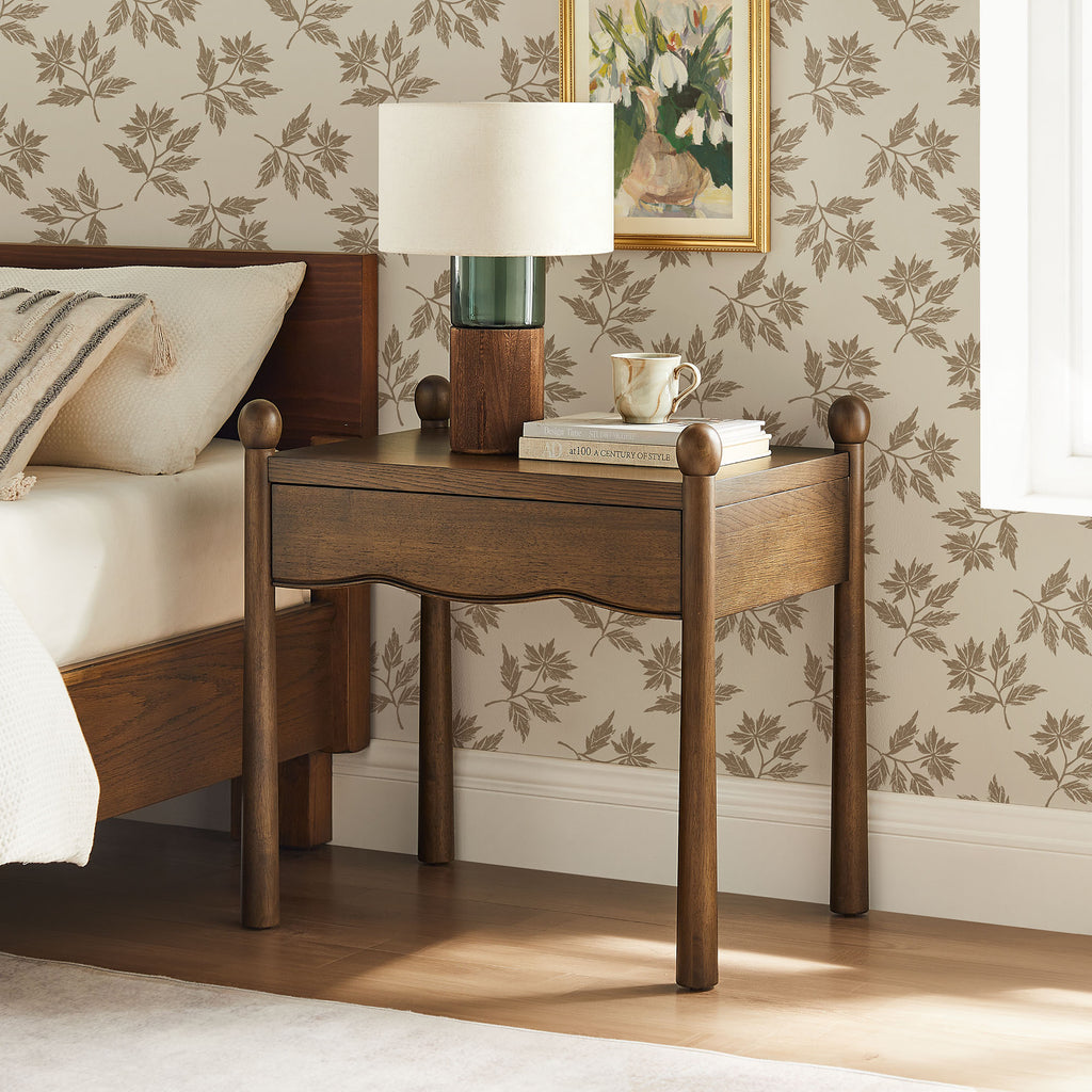 Darcy Wood Nightstand or Side Table - Walnut