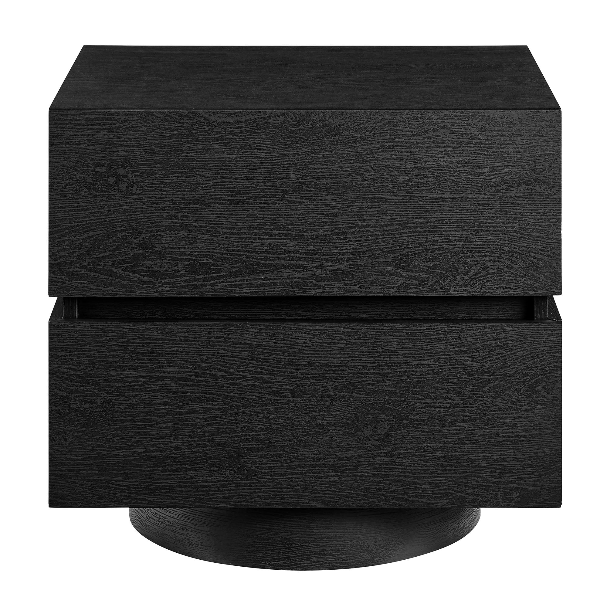 Koval Floating Pedestal 2-Drawer Nightstand - Black