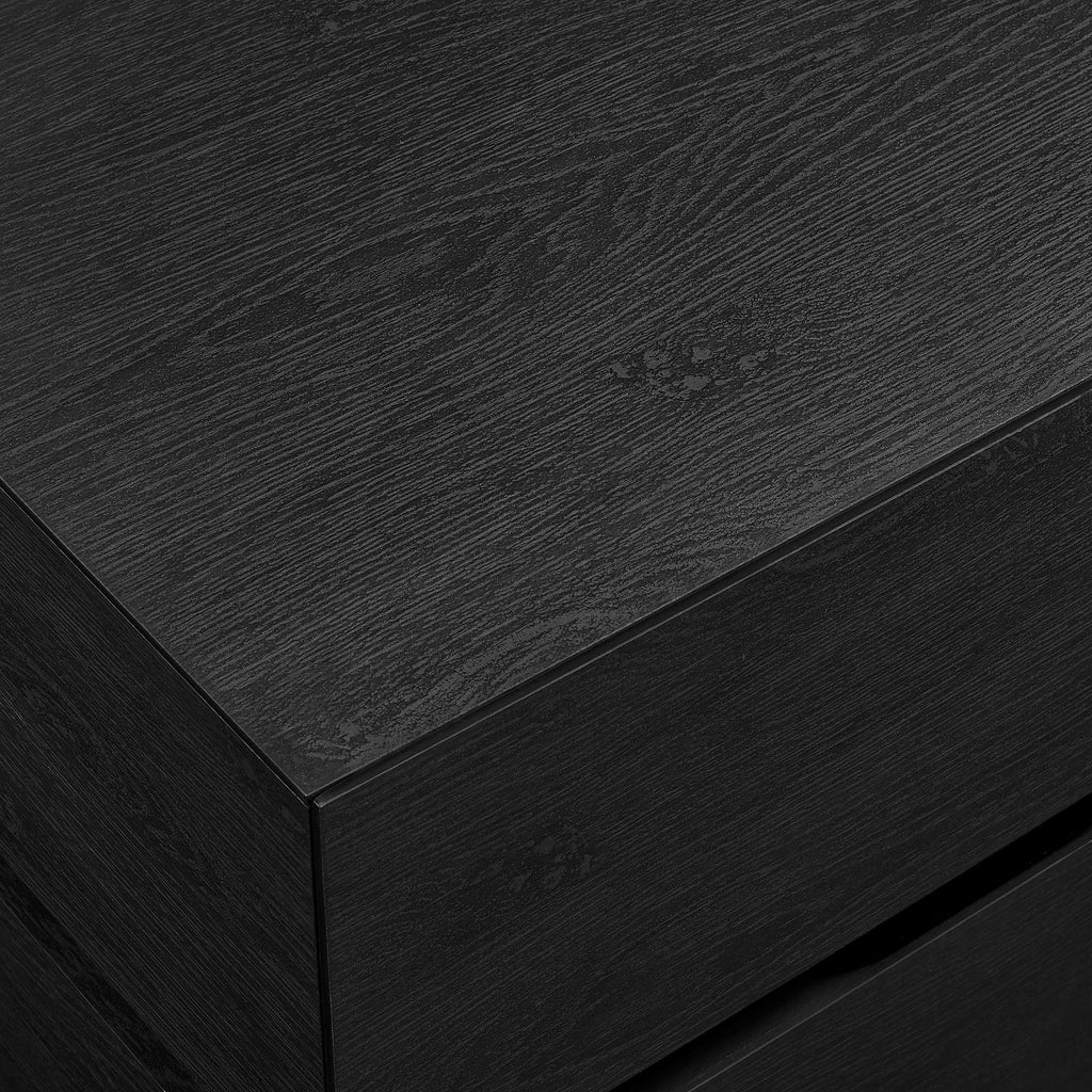 Koval Floating Pedestal 2-Drawer Nightstand - Black