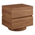 Koval Floating Pedestal 2-Drawer Nightstand - Walnut
