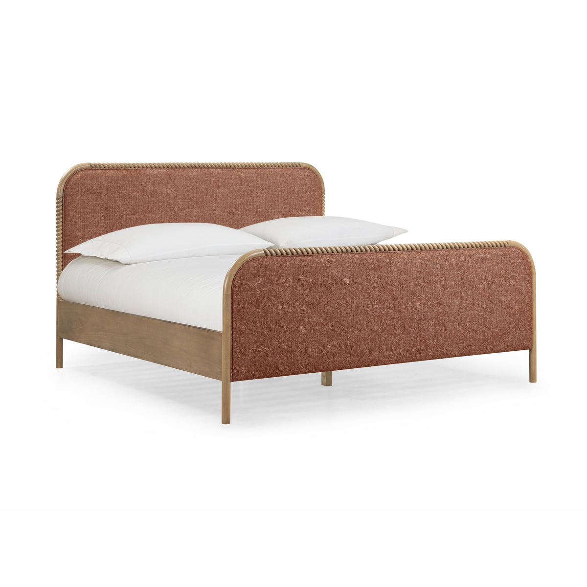 Hatia Basketweave Panel Bed — Sienna Red King