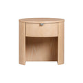Marlow 19" Wood Round Nightstand With Drawer — Natural null