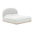 Marlow Performance Velvet Bed — Cream King
