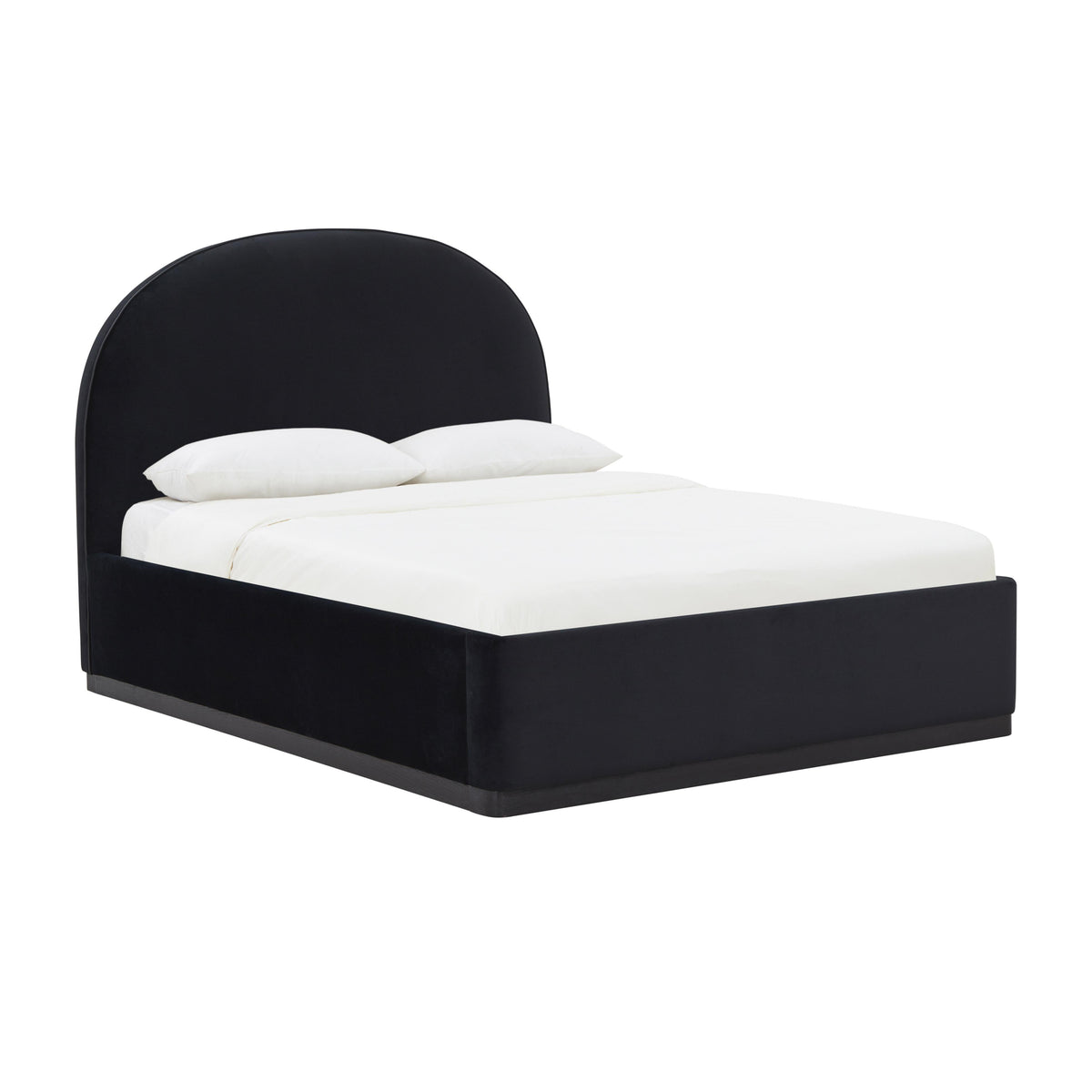 Marlow Performance Velvet Bed — Black Queen