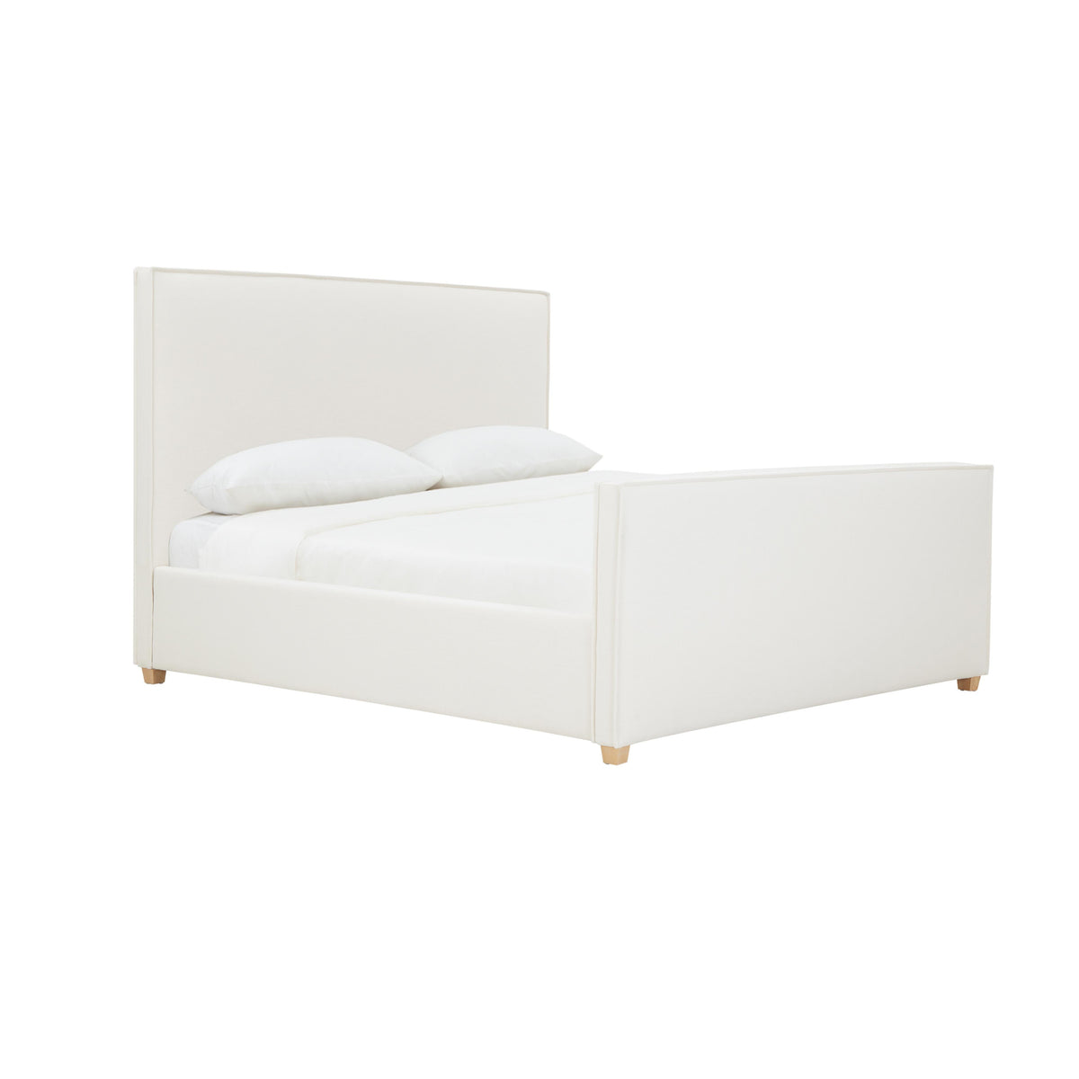 Bristol Park Ivory Contract-Grade Fabric Upholstered Bed — Ivory King
