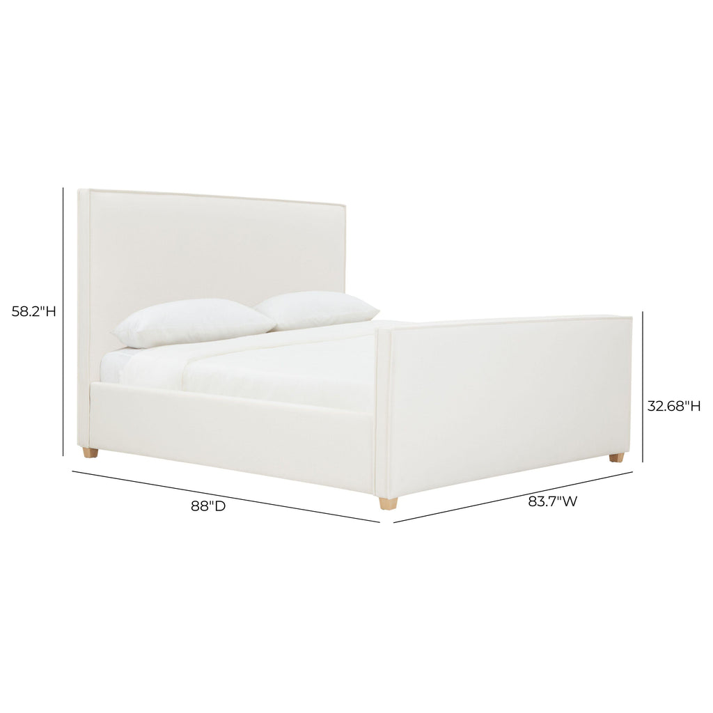 Bristol Park Ivory Contract-Grade Fabric Upholstered Bed