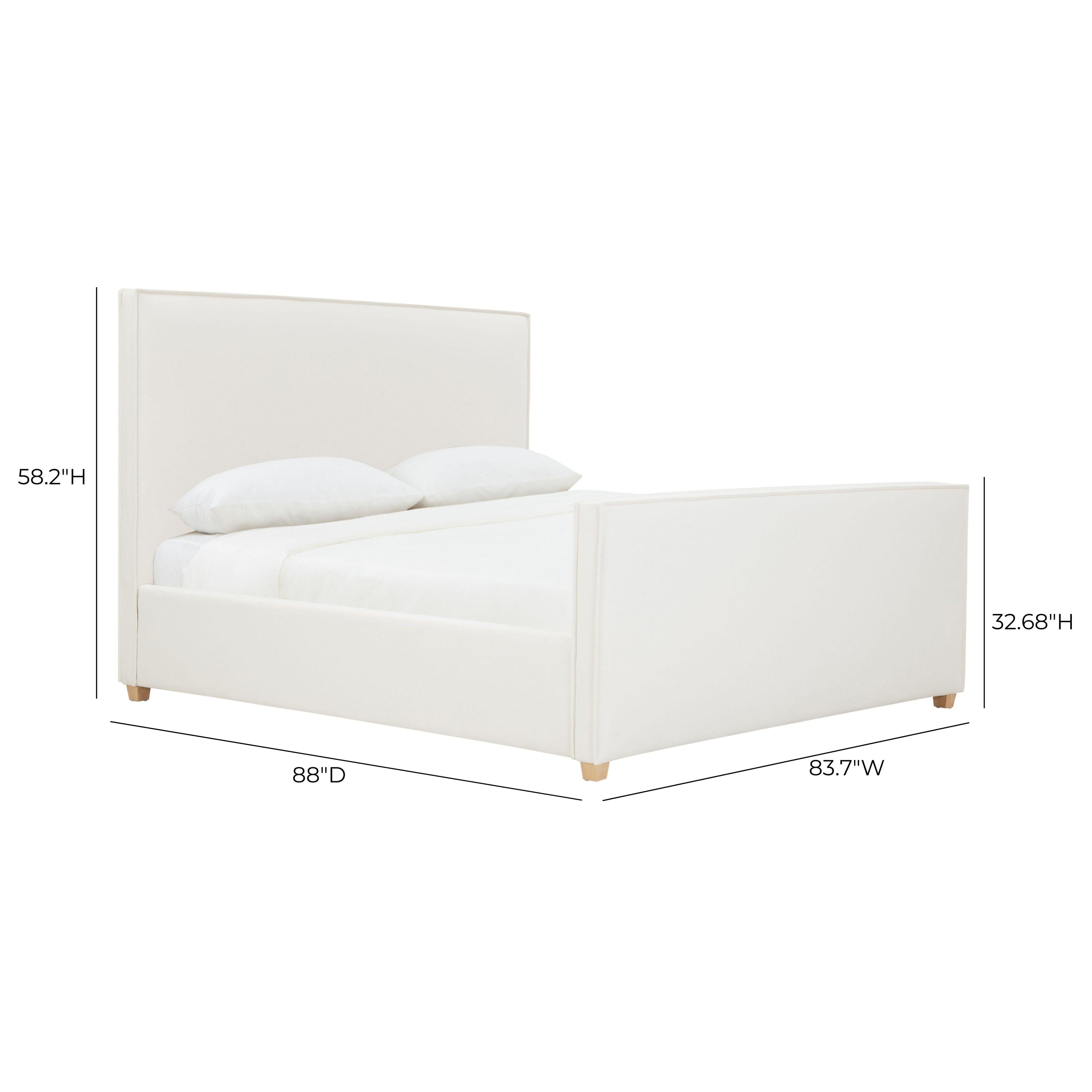 Bristol Park Ivory Contract-Grade Fabric Upholstered Bed