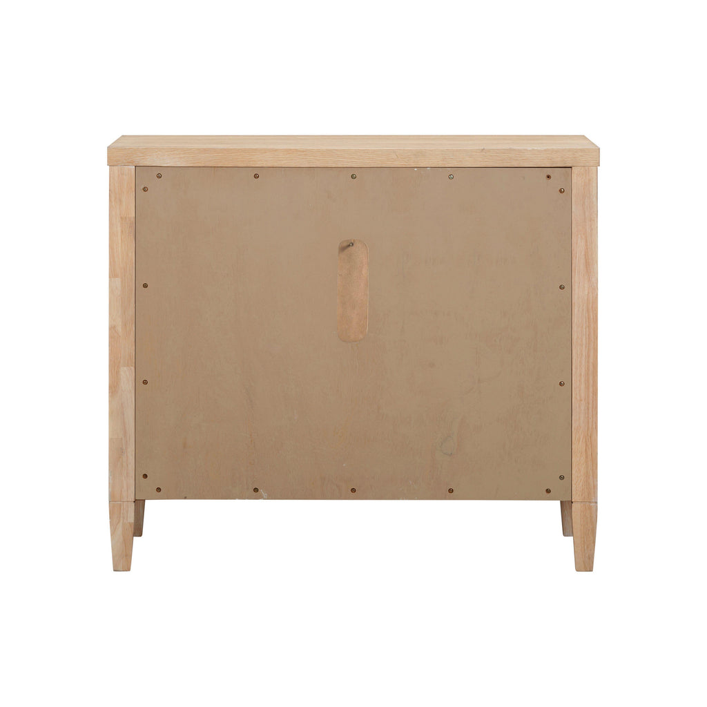 Bristol Park 30" Whitewashed Oak Wood 2-Drawer Nightstand