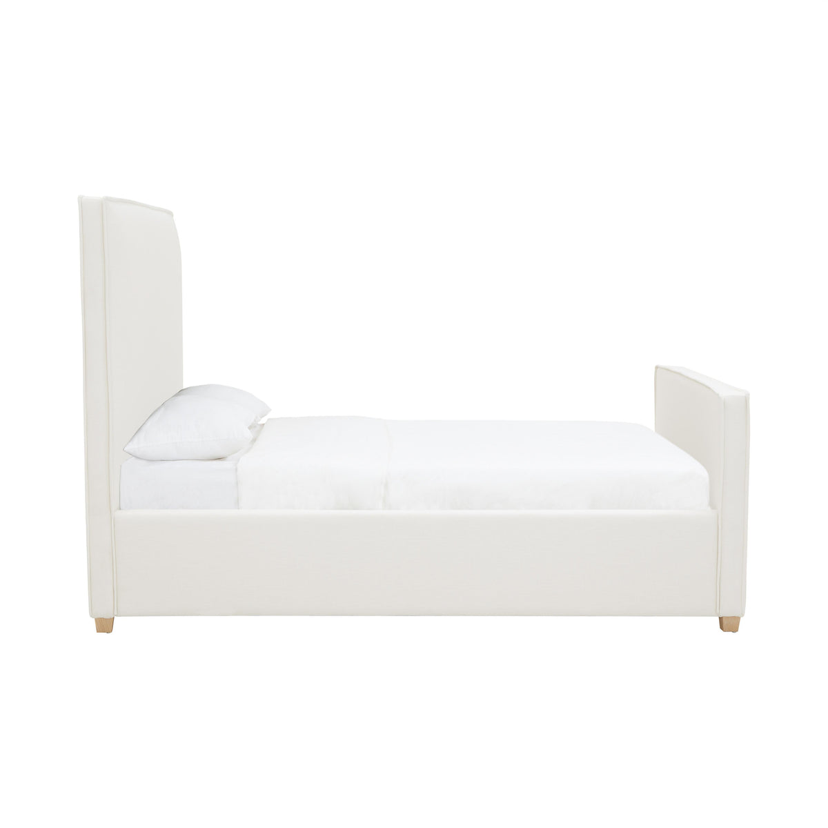 Bristol Park Ivory Contract-Grade Fabric Upholstered Bed — Ivory Queen