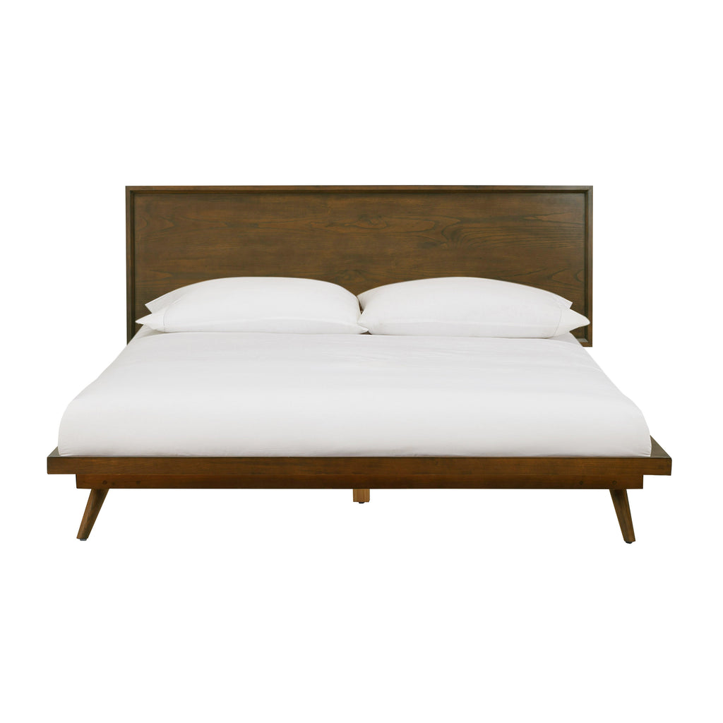 Emery Walnut Wood Platform Bed