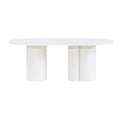 Elora 79" Lacquer Oval Dining Table — White null