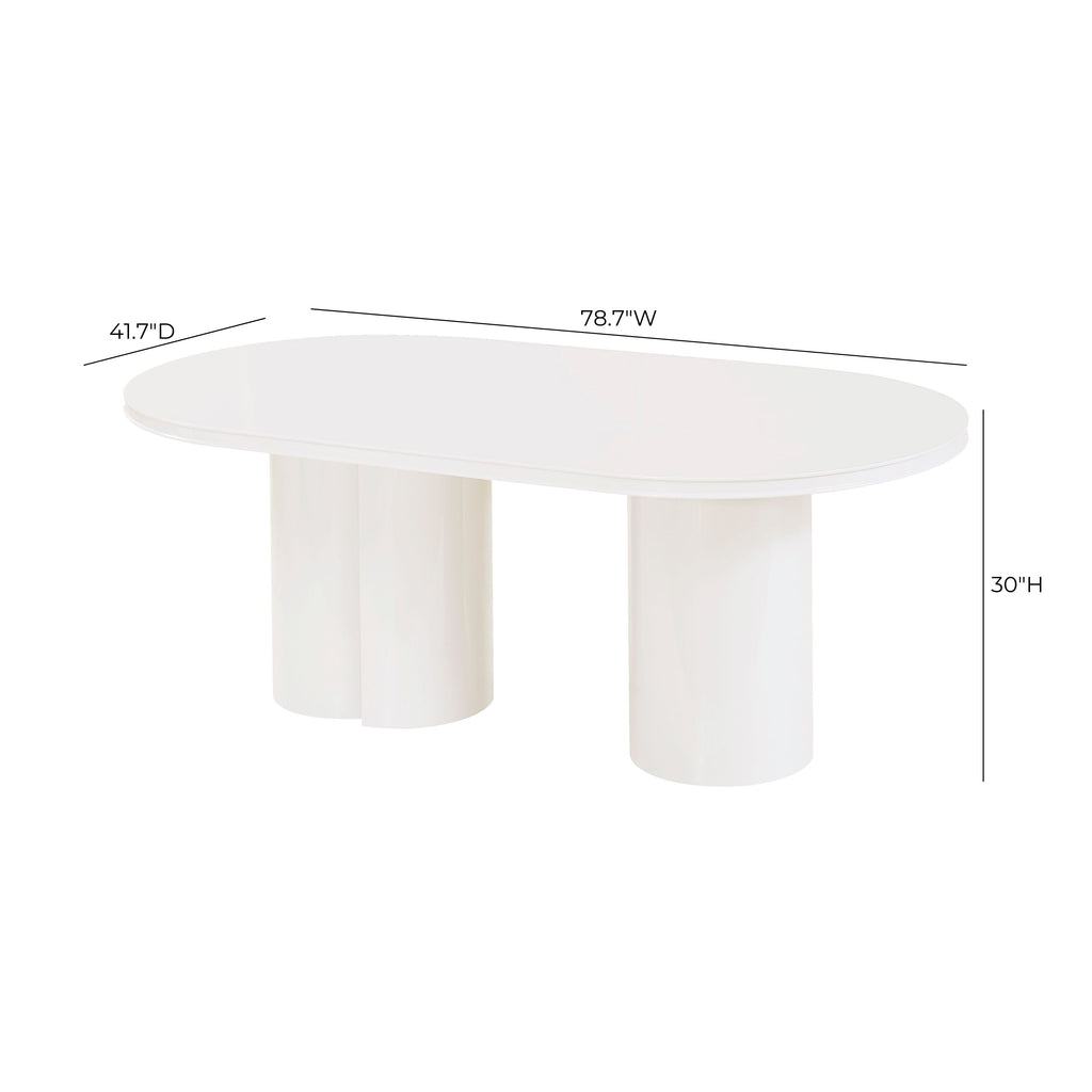Elora 79" Lacquer Oval Dining Table