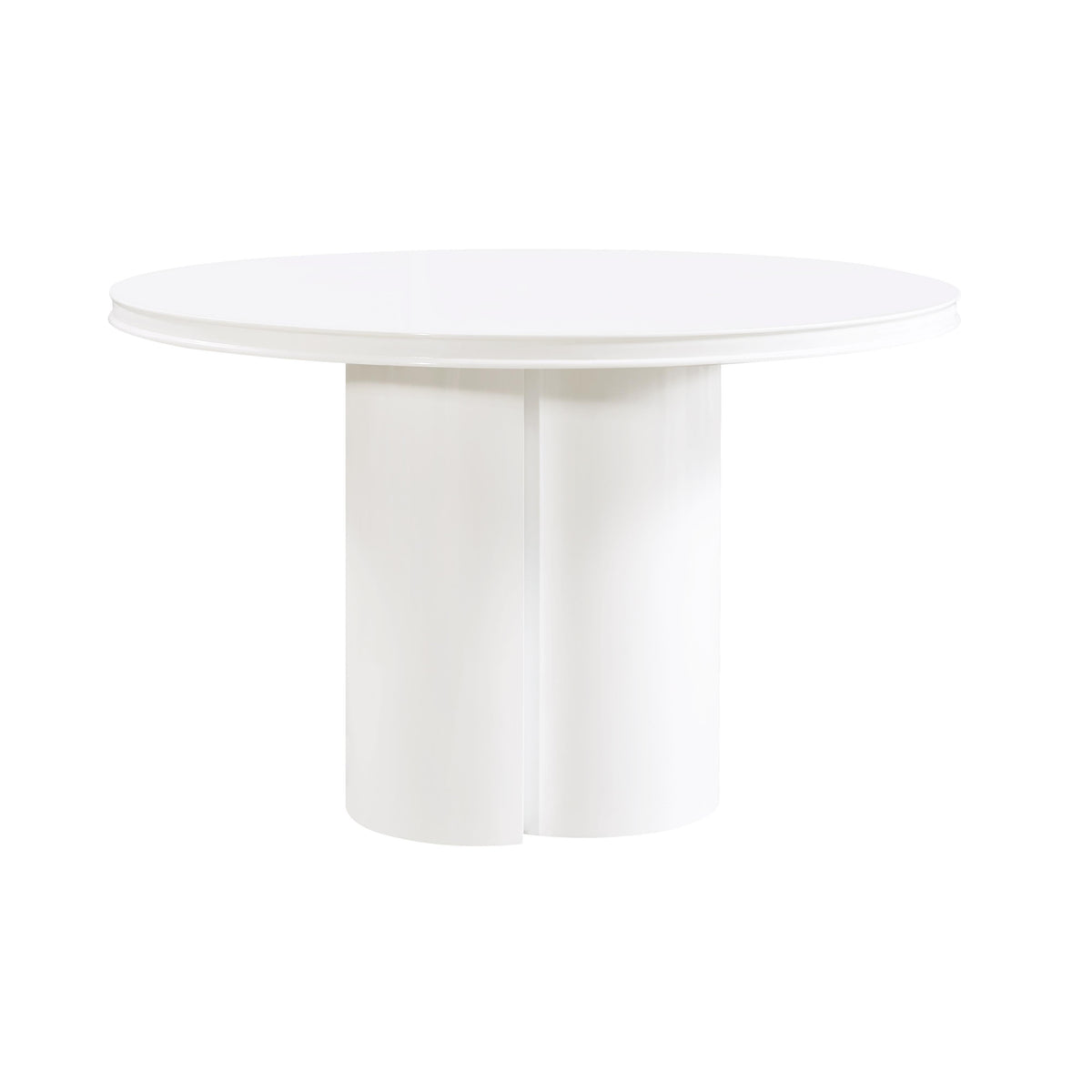 Elora 47" Lacquer Round Dining Table — White null