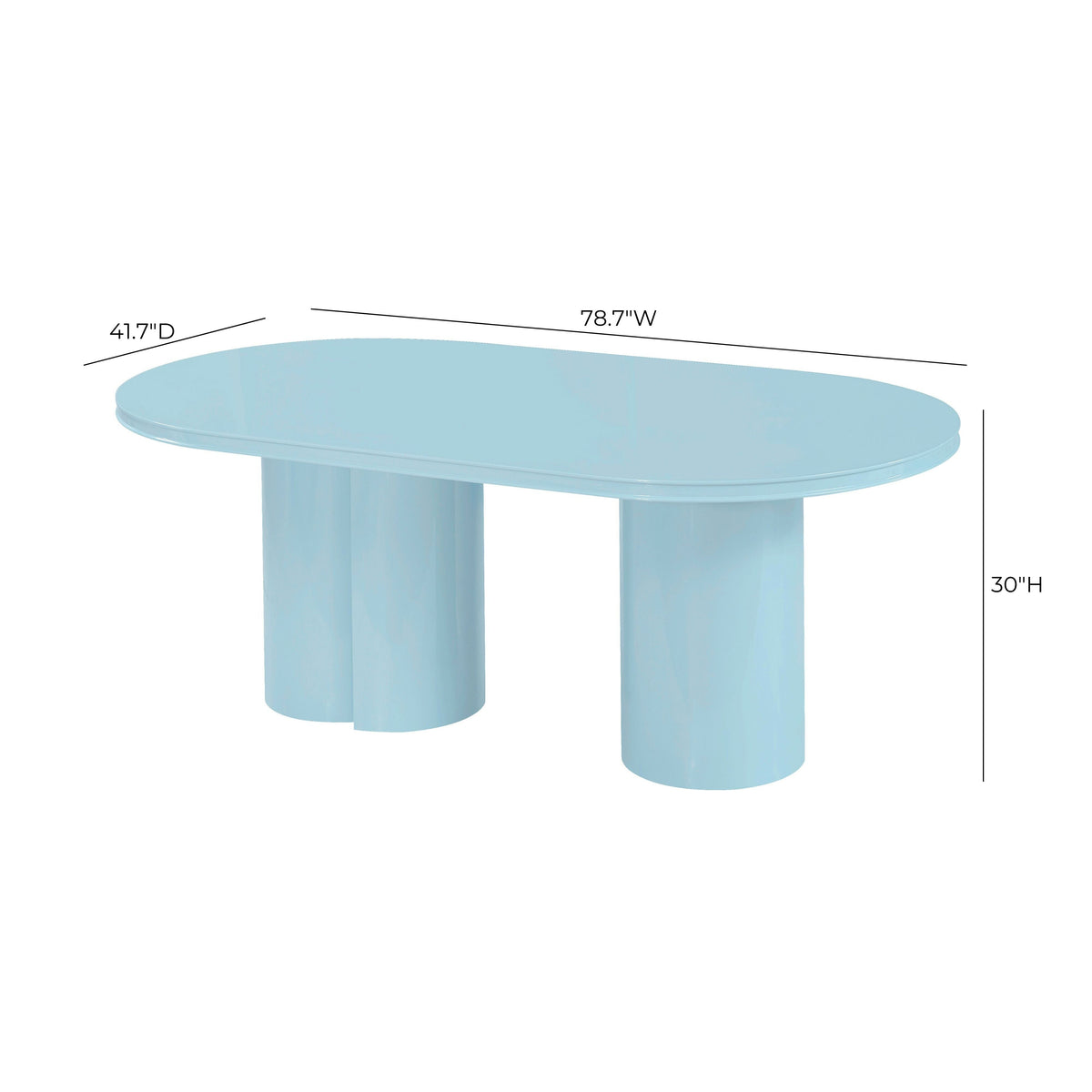 Elora 79" Lacquer Oval Dining Table