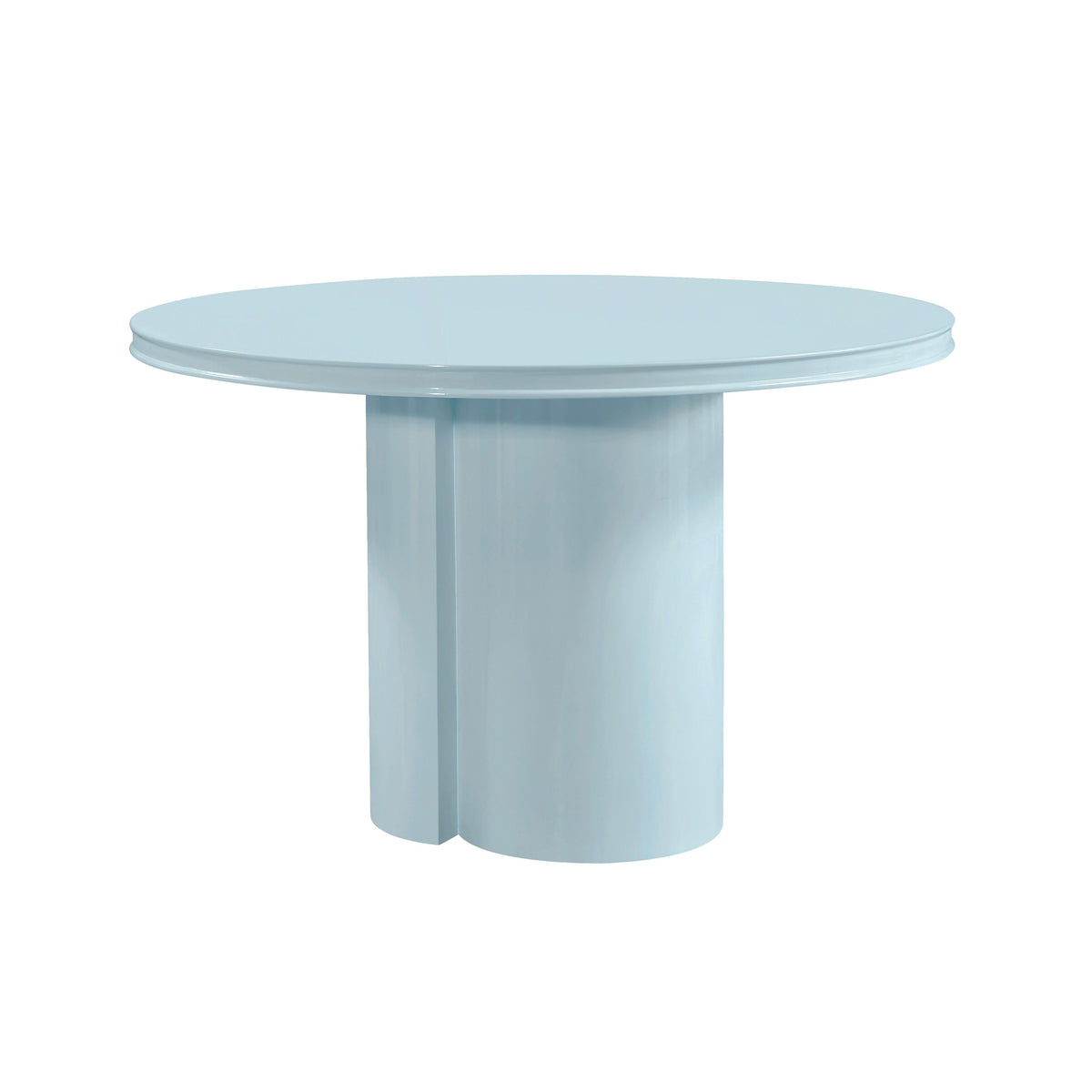 Elora 47" Lacquer Round Dining Table — Blue null
