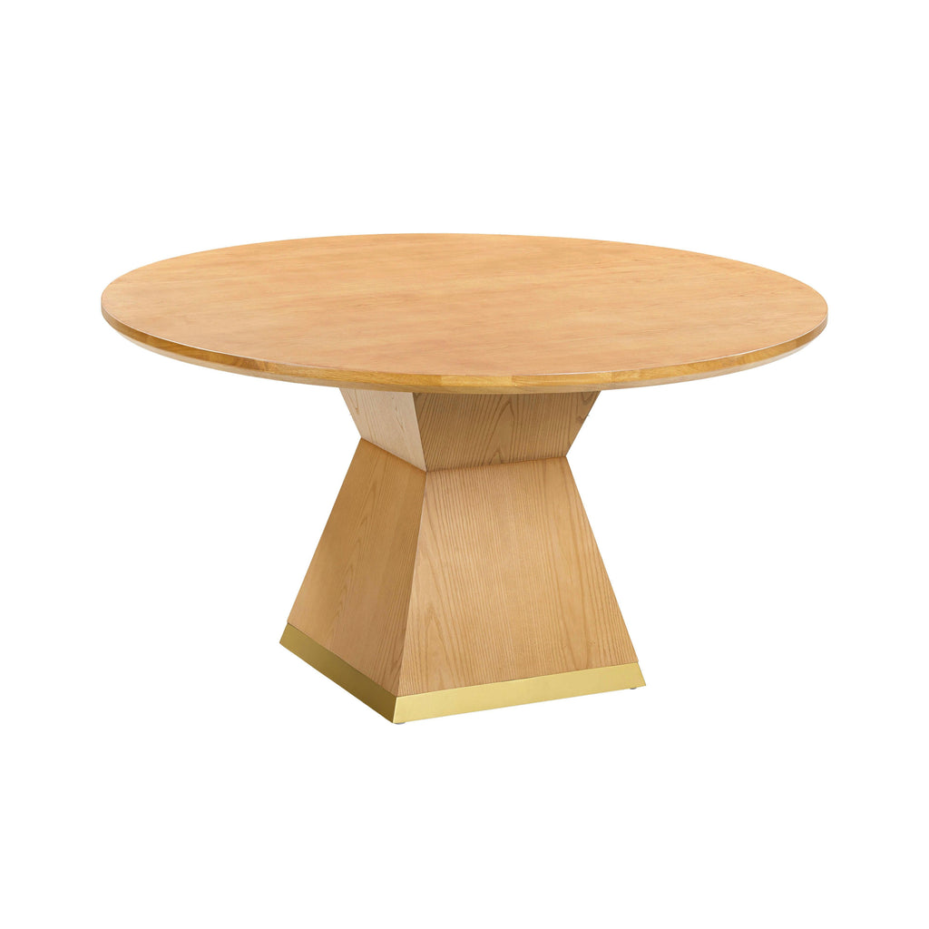 Nolan 56" Wood Round Dining Table — Natural null