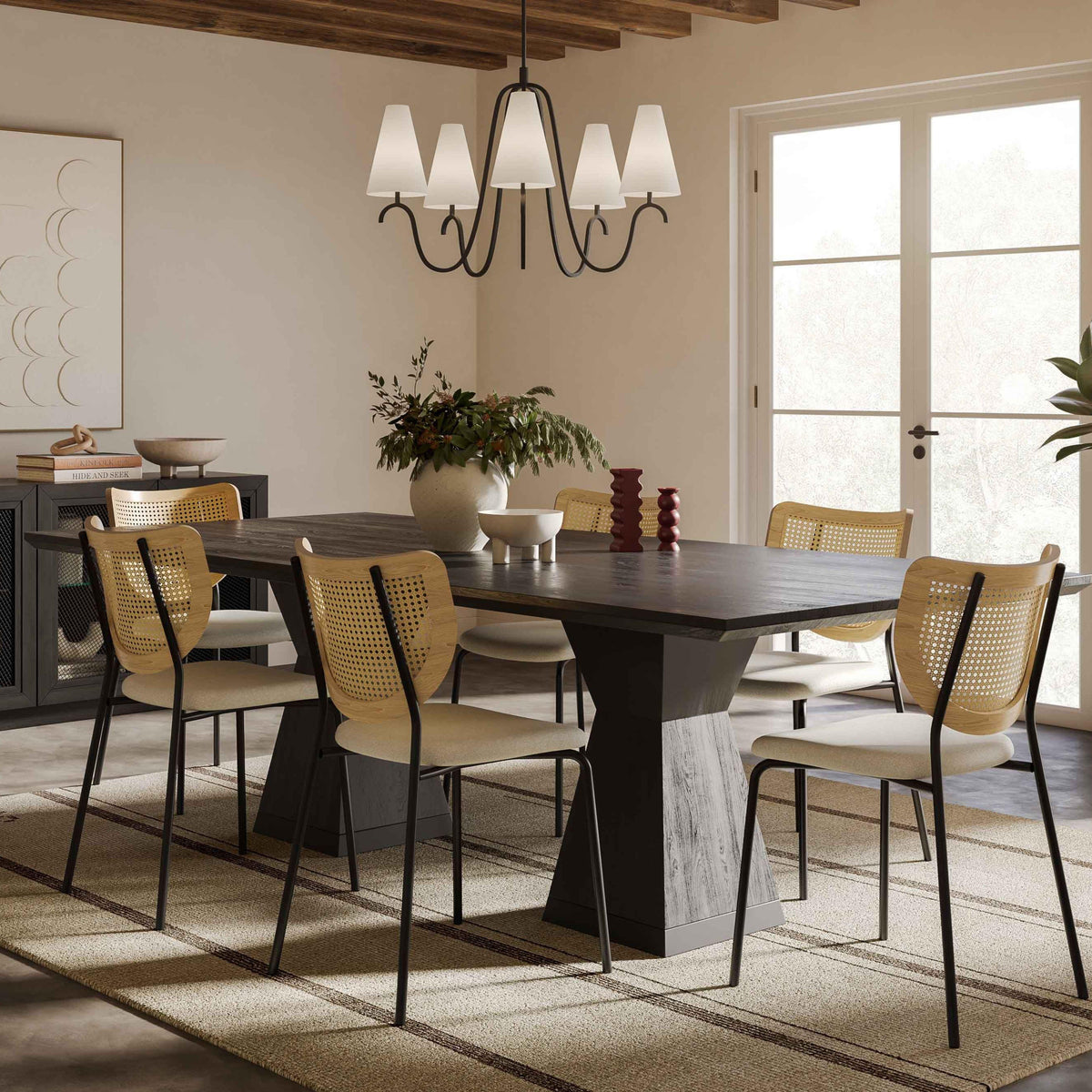Nolan 98" Wood Rectangular Dining Table — Black null