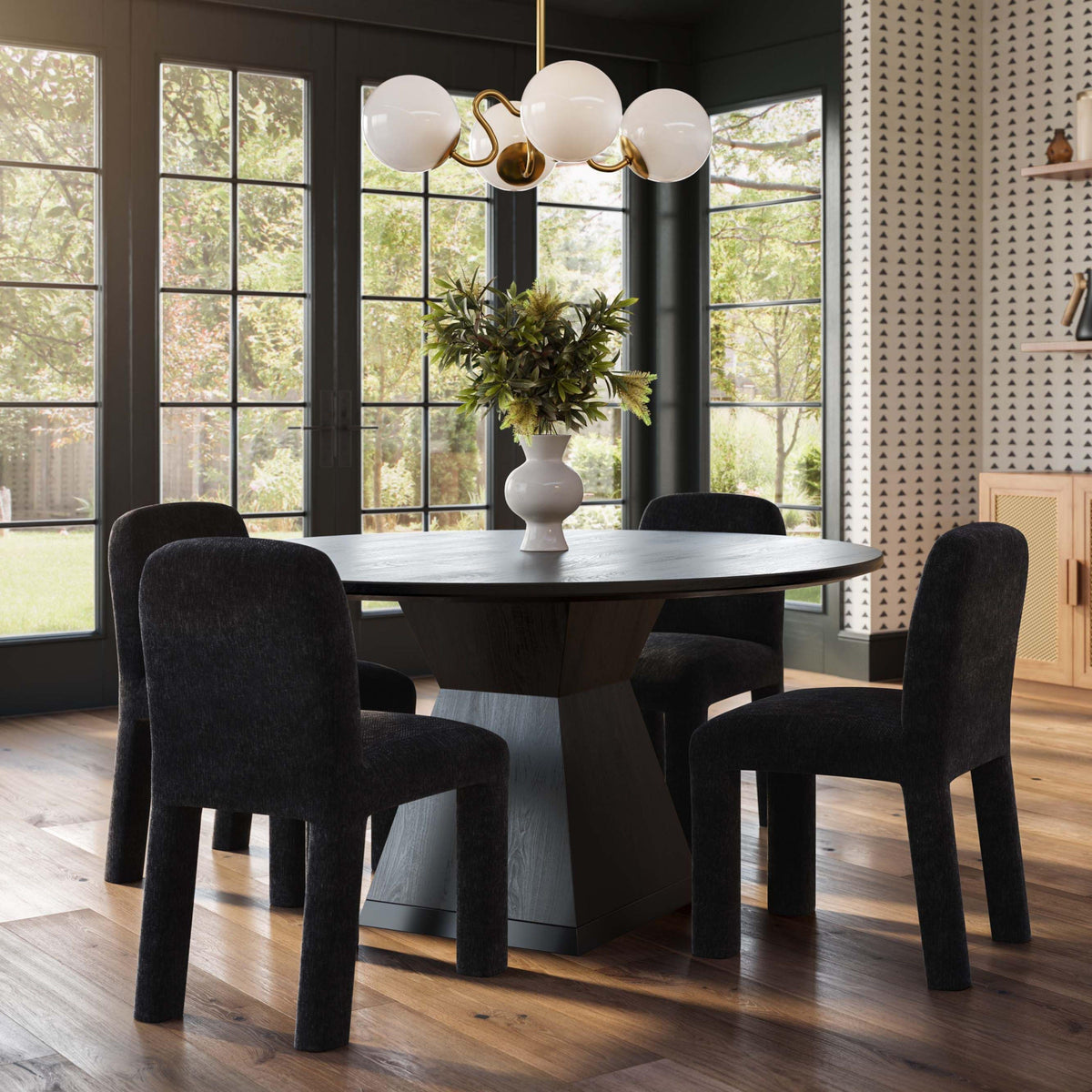 Nolan 56" Wood Round Dining Table