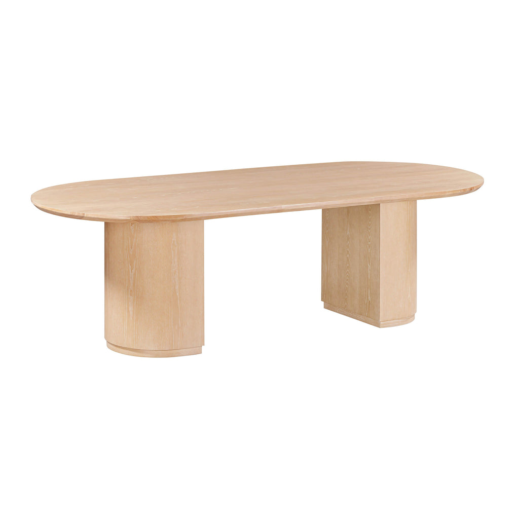 Marlow 102" Wood Oval Dining Table — Natural null