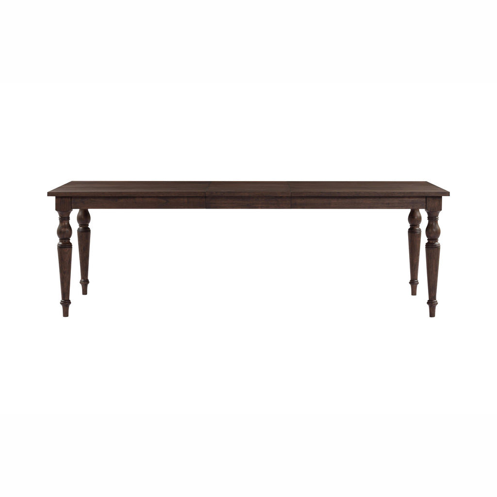 Mila 74"-114" Dark Brown Extendable Rectangular Dining Table