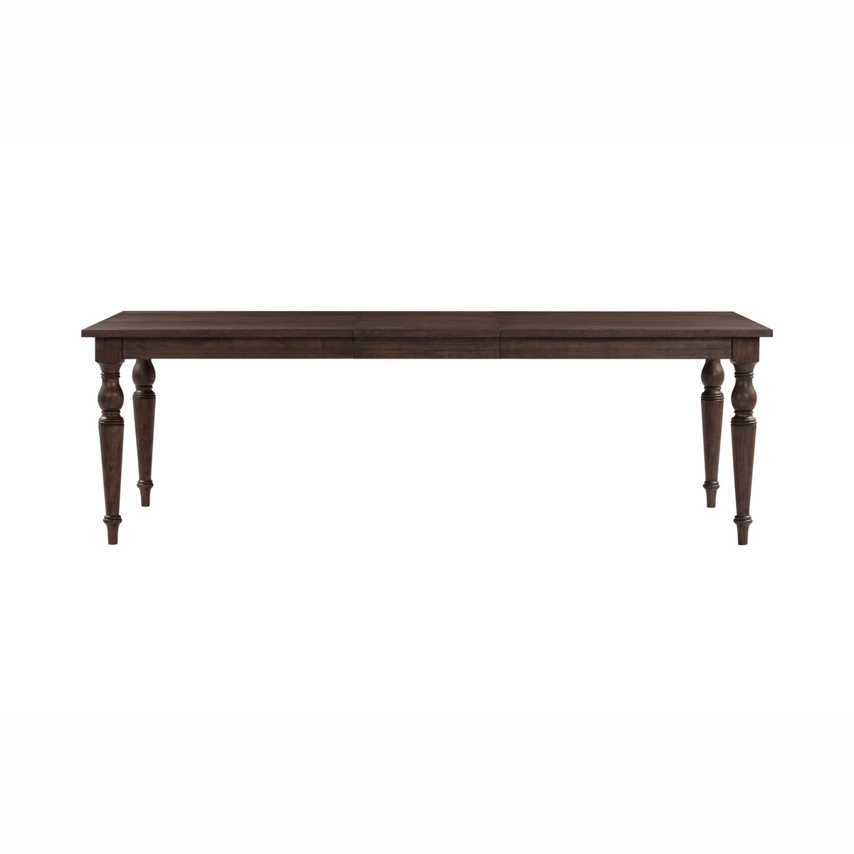 Mila 74"-114" Dark Brown Extendable Rectangular Dining Table