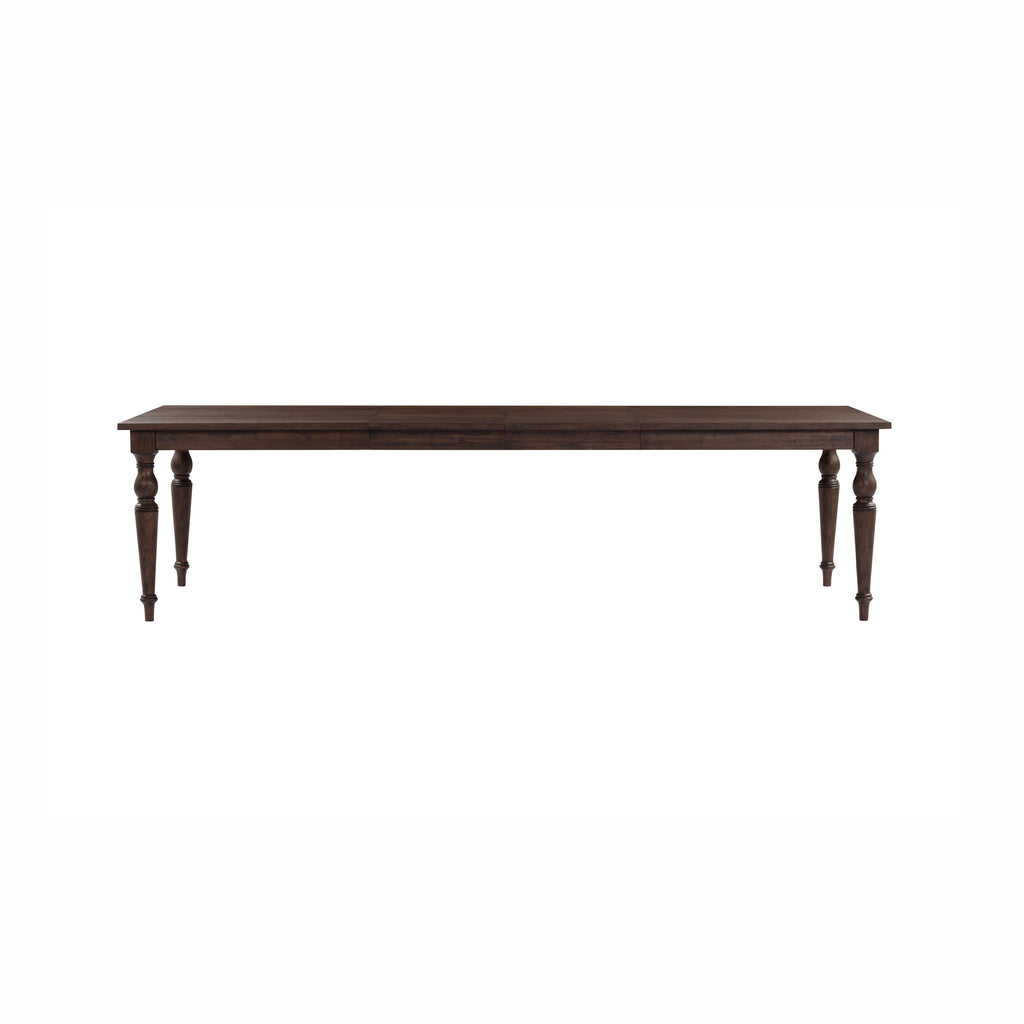 Mila 74"-114" Dark Brown Extendable Rectangular Dining Table