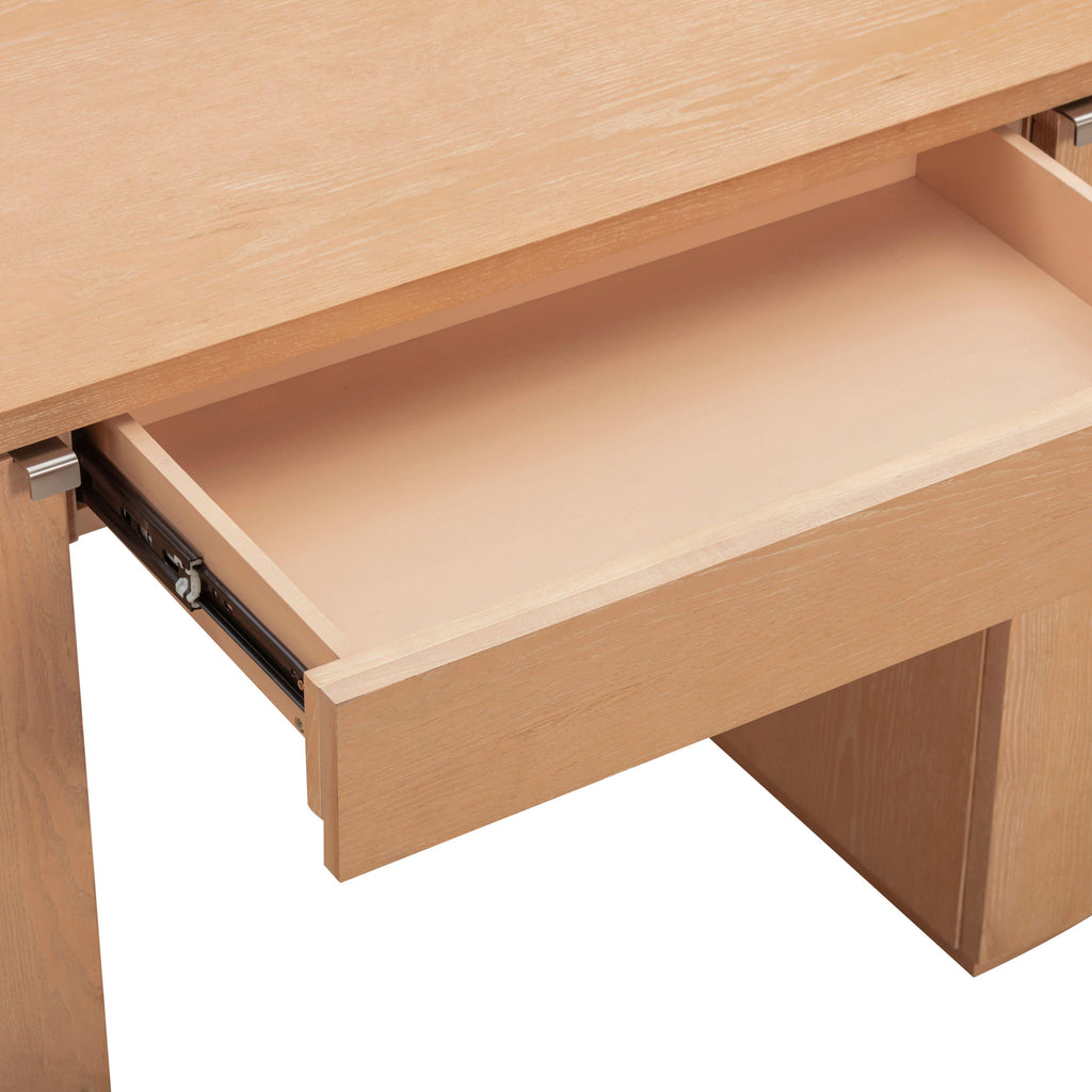 Marlow 64" Wood Executive Desk With Storage