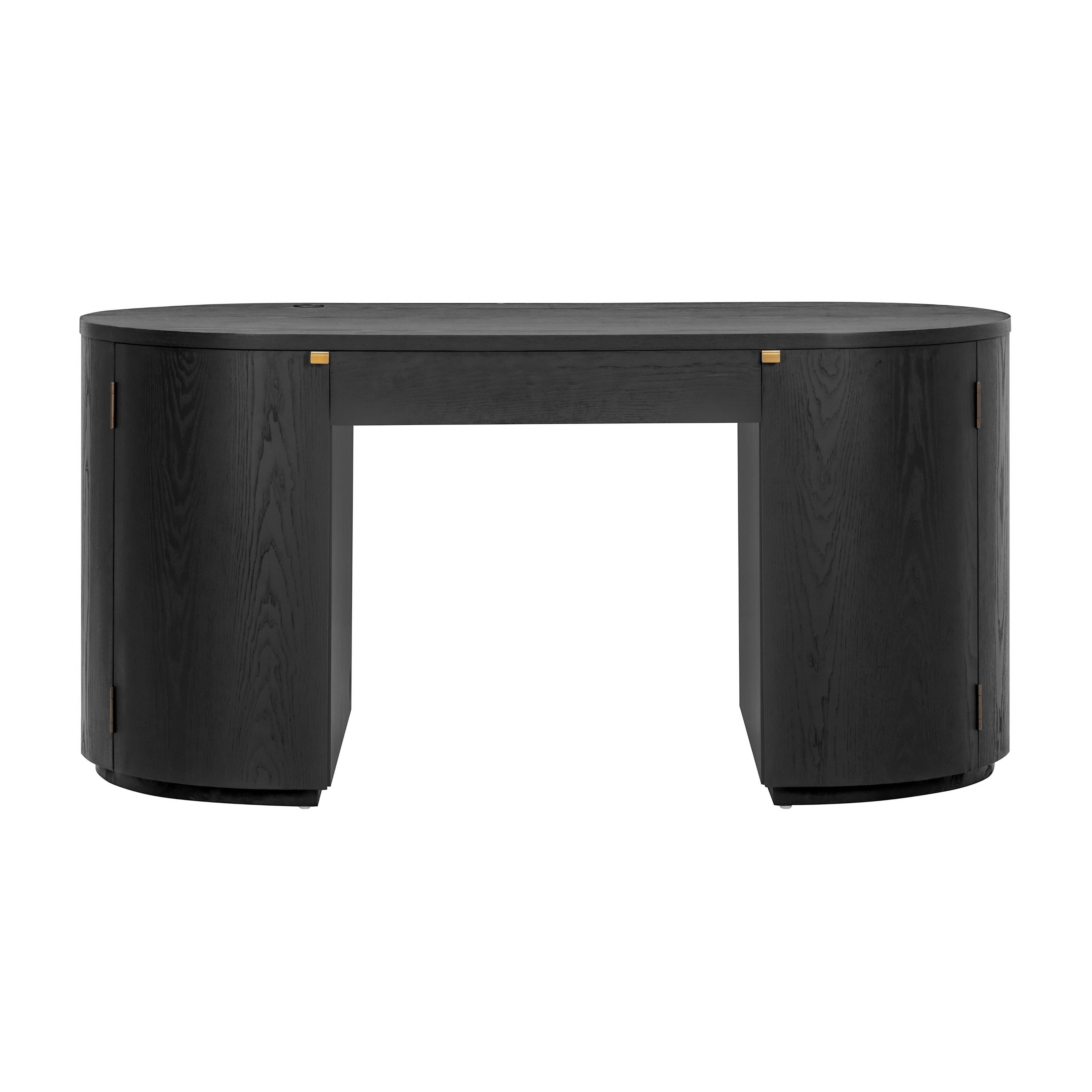 Marlow 64" Wood Executive Desk With Storage