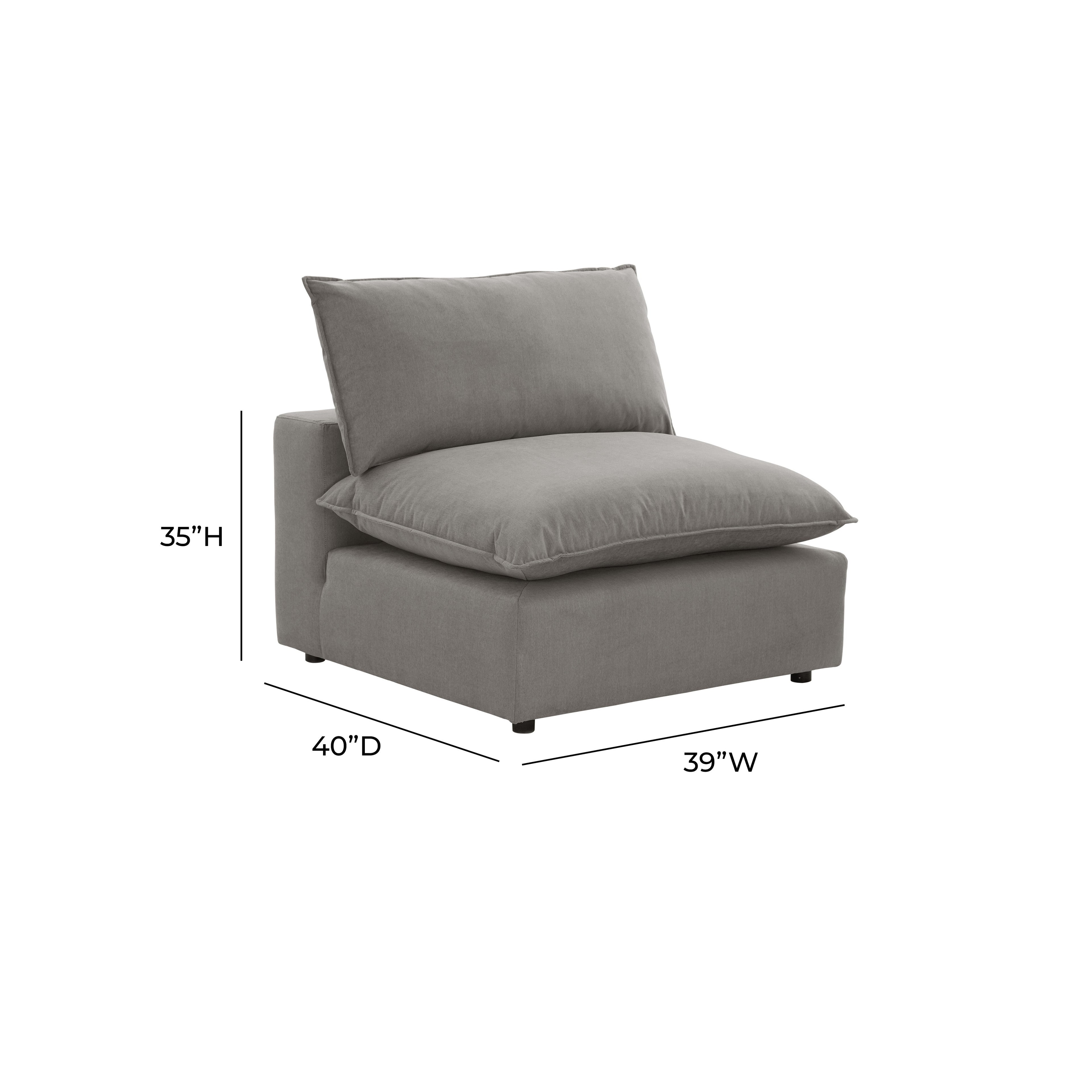 Cali Performance Fabric Modular Armless Chair