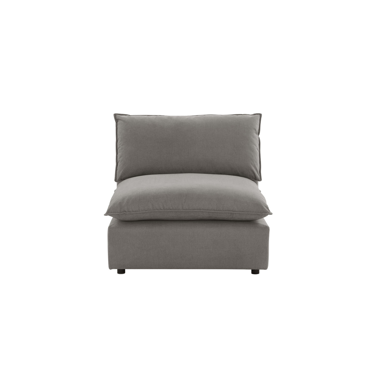 Cali Performance Fabric Modular Armless Chair — Slate null