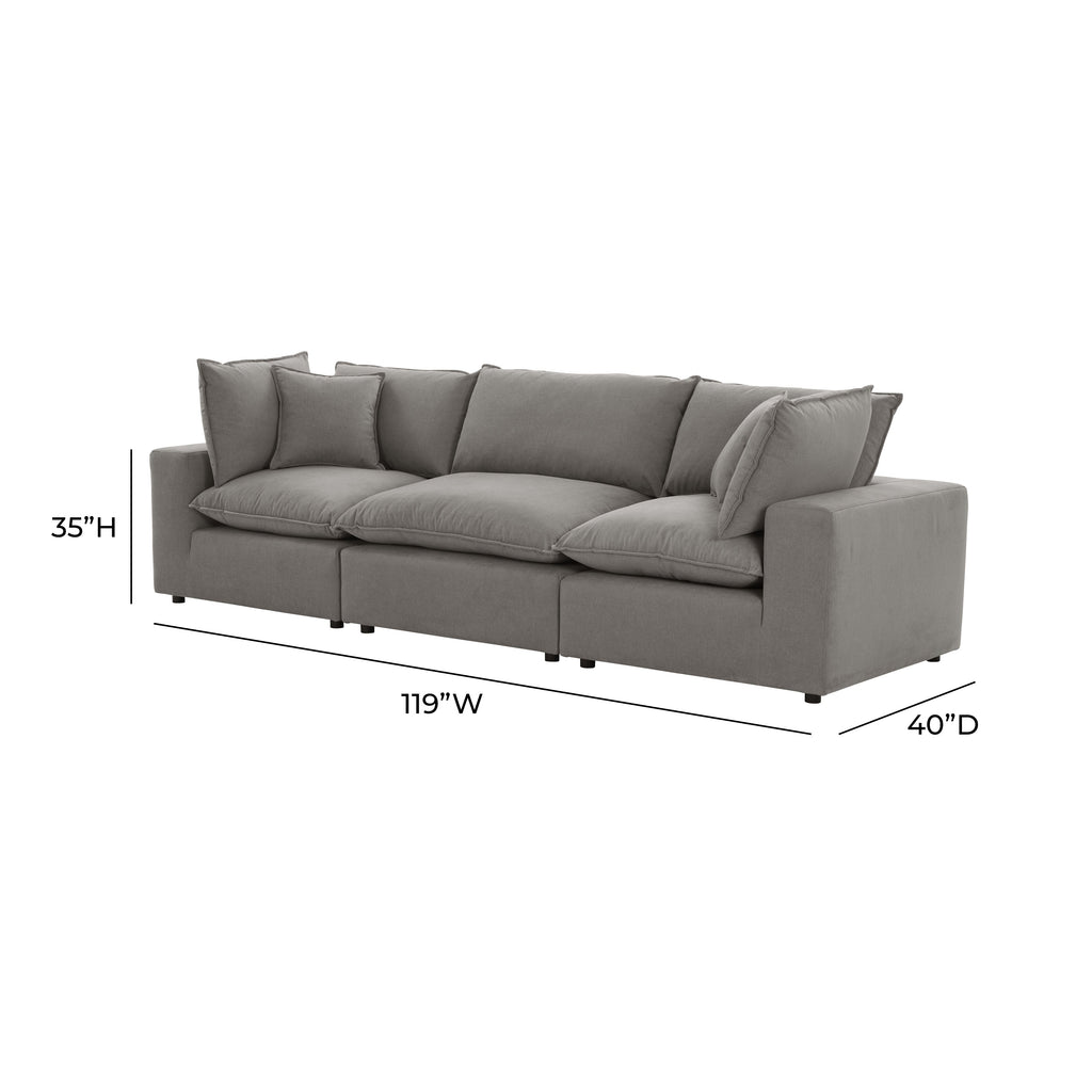 Cali 120" Performance Fabric Modular Sofa
