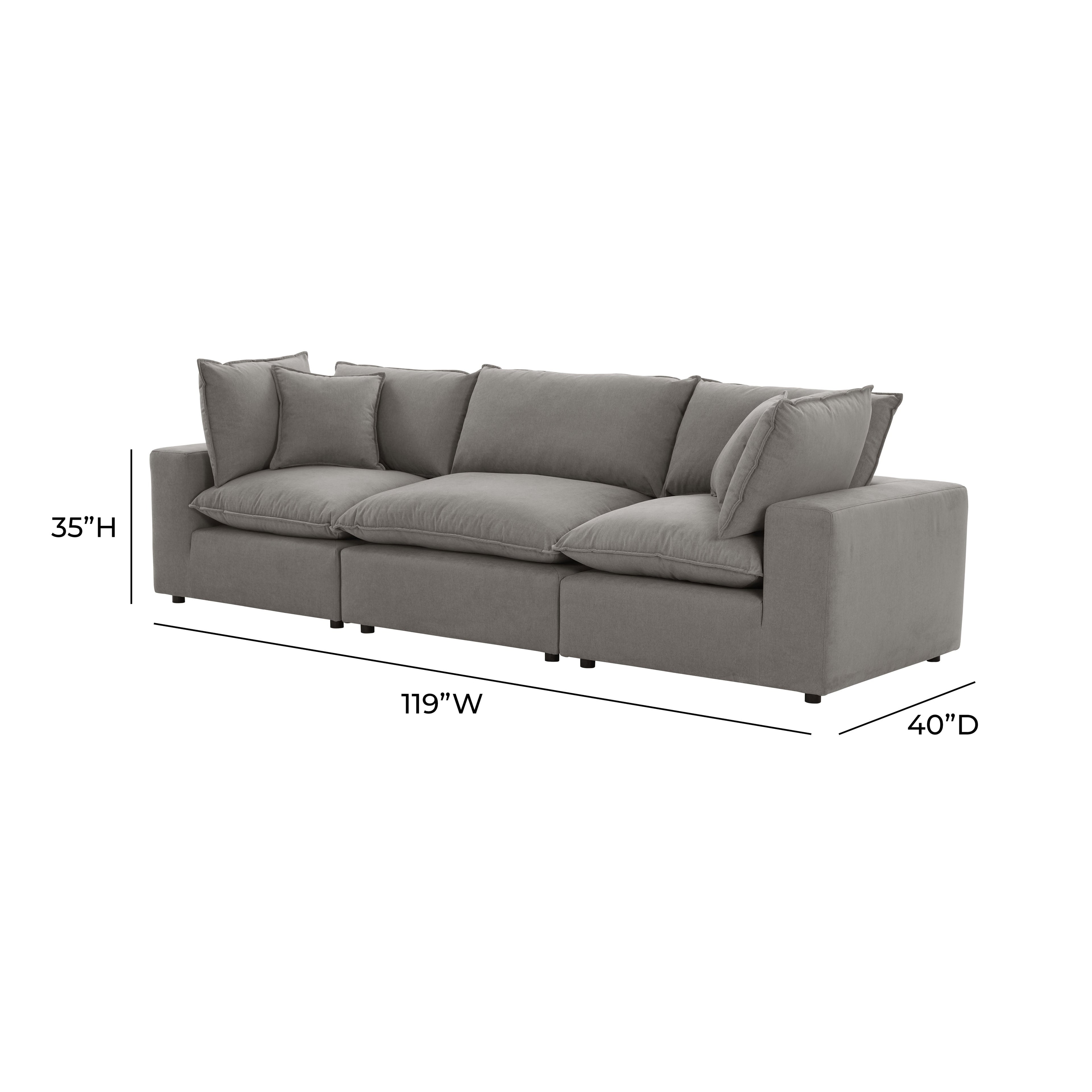 Cali 120" Performance Fabric Modular Sofa