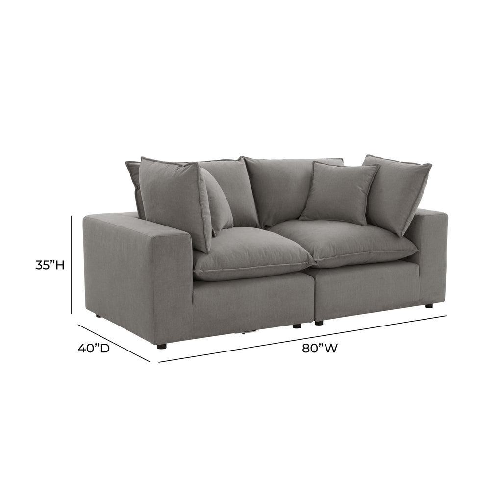 Cali 80" Modular Loveseat