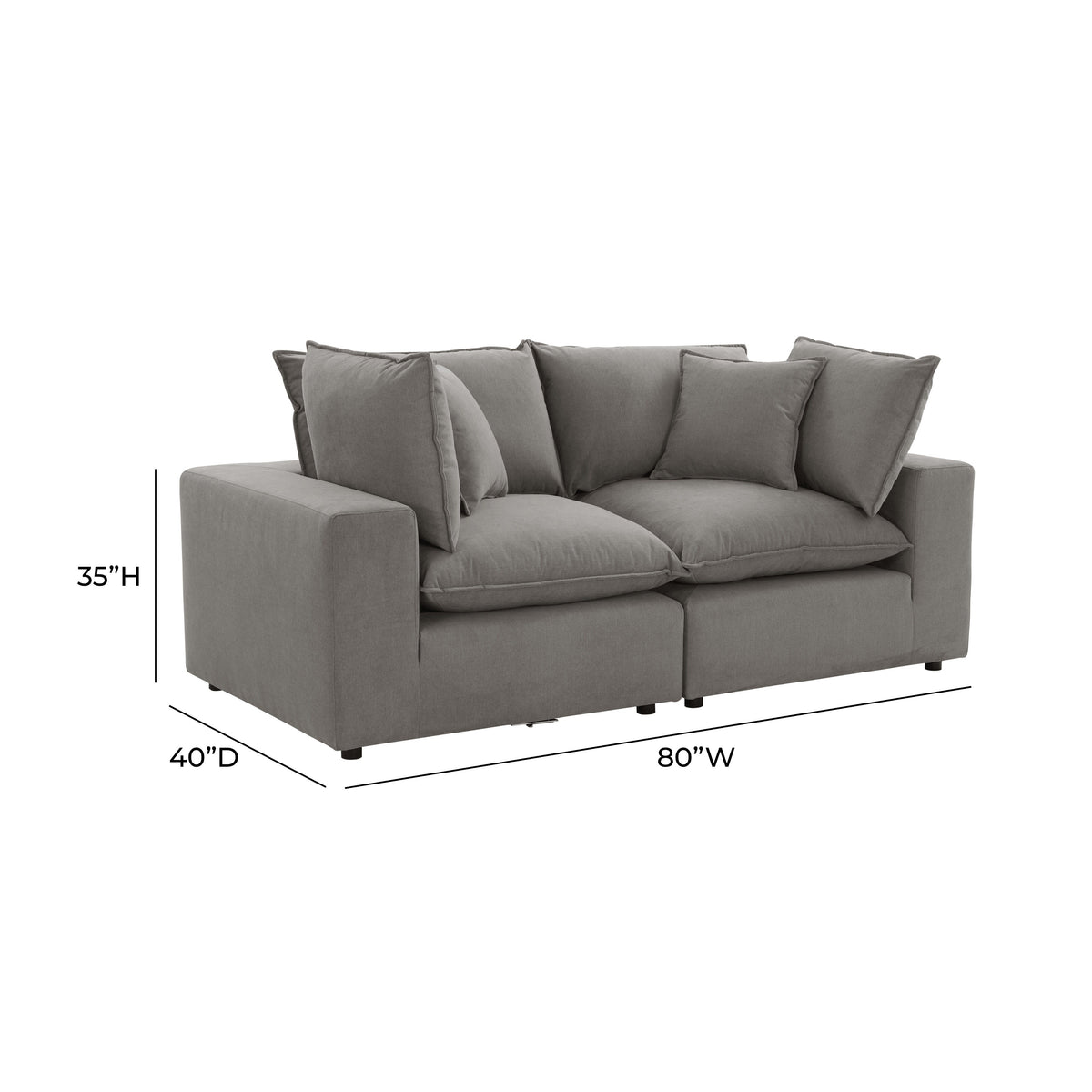 Cali 80" Modular Loveseat