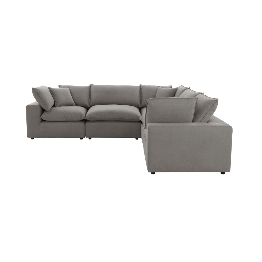 Cali 5-Piece Performance Fabric Modular L-Sectional