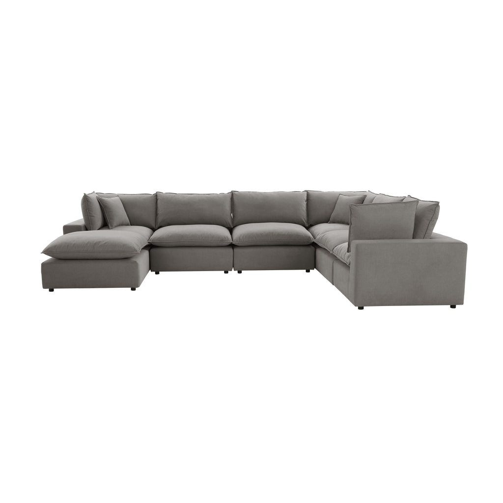 Cali 7-Piece Performance Fabric Modular Large Chaise Sectional