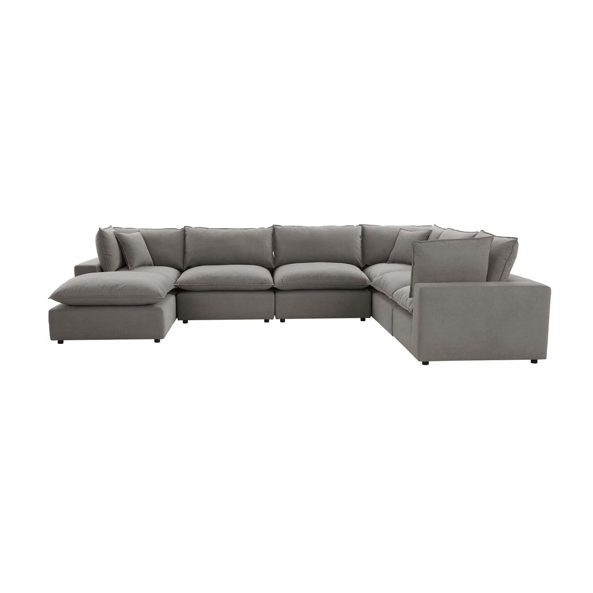 Cali 7-Piece Performance Fabric Modular Large Chaise Sectional