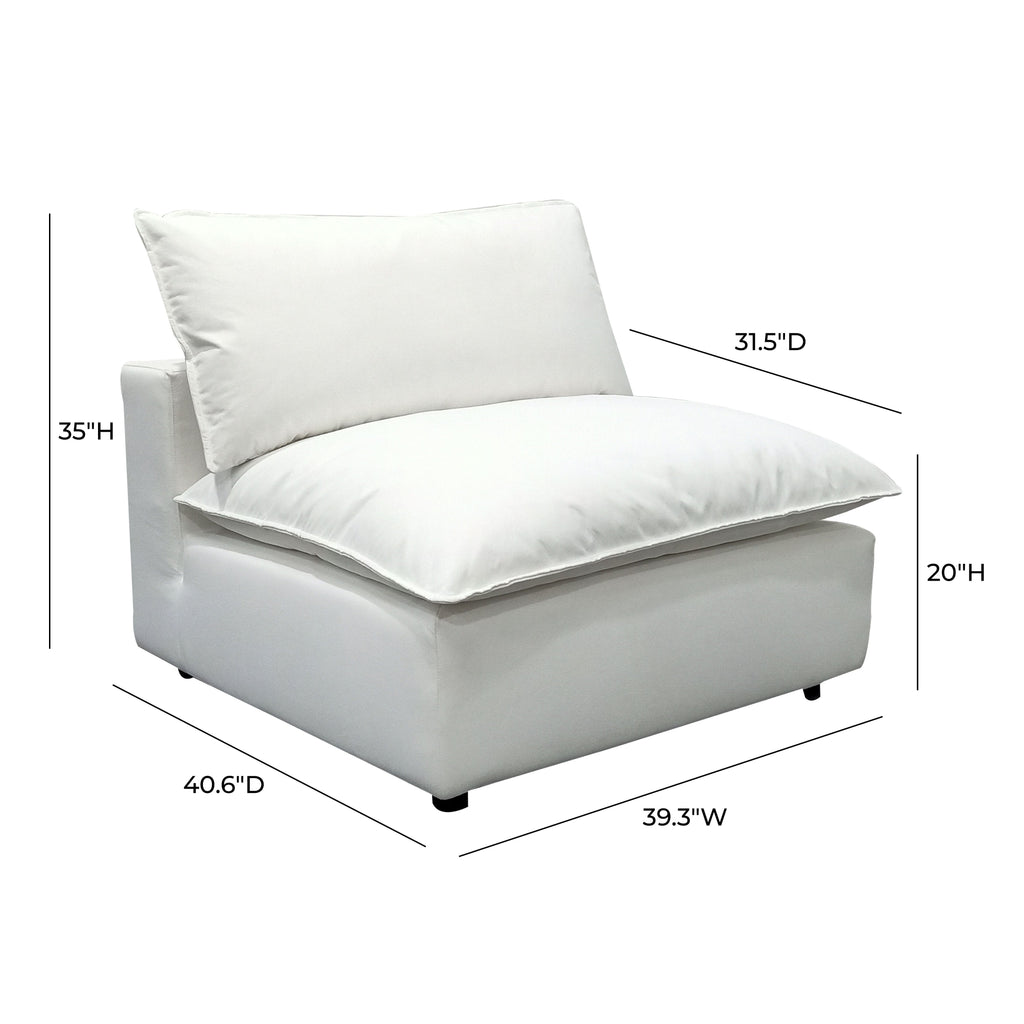 Cali Performance Fabric Modular Armless Chair