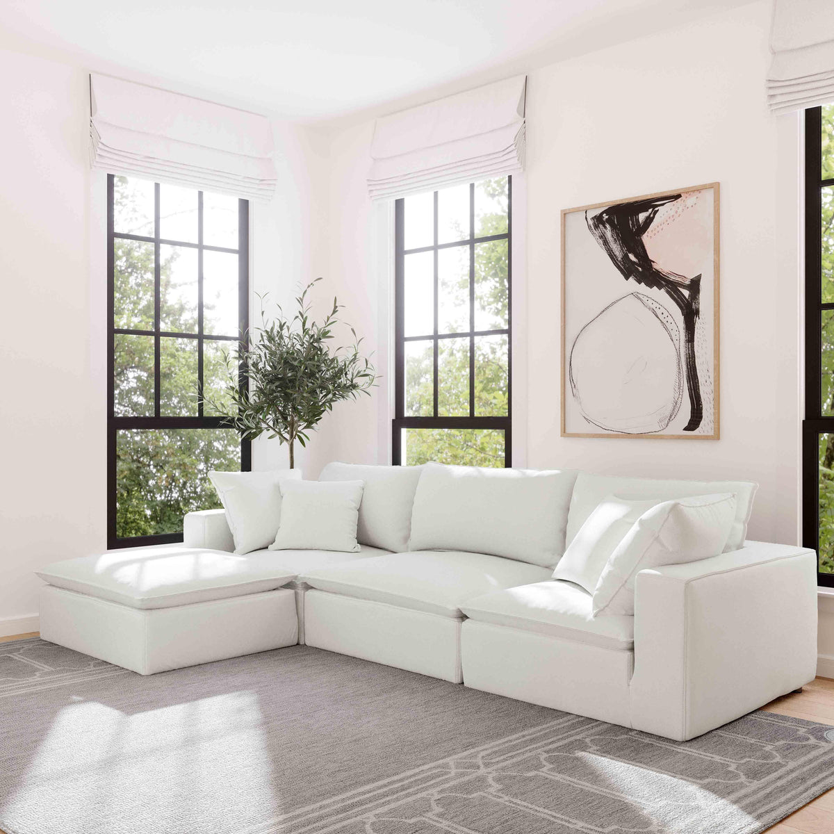 Cali Performance Fabric Modular Corner Chair