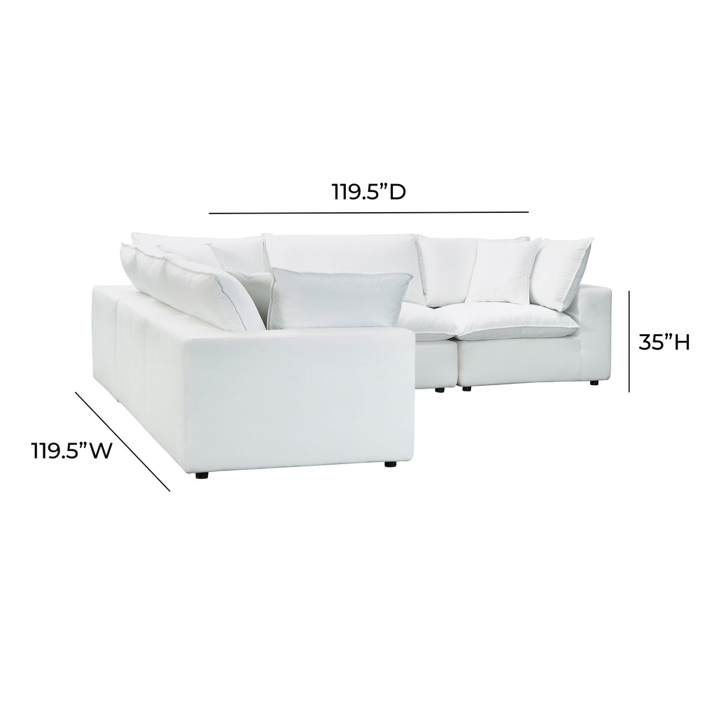 Cali 5-Piece Performance Fabric Modular L-Sectional