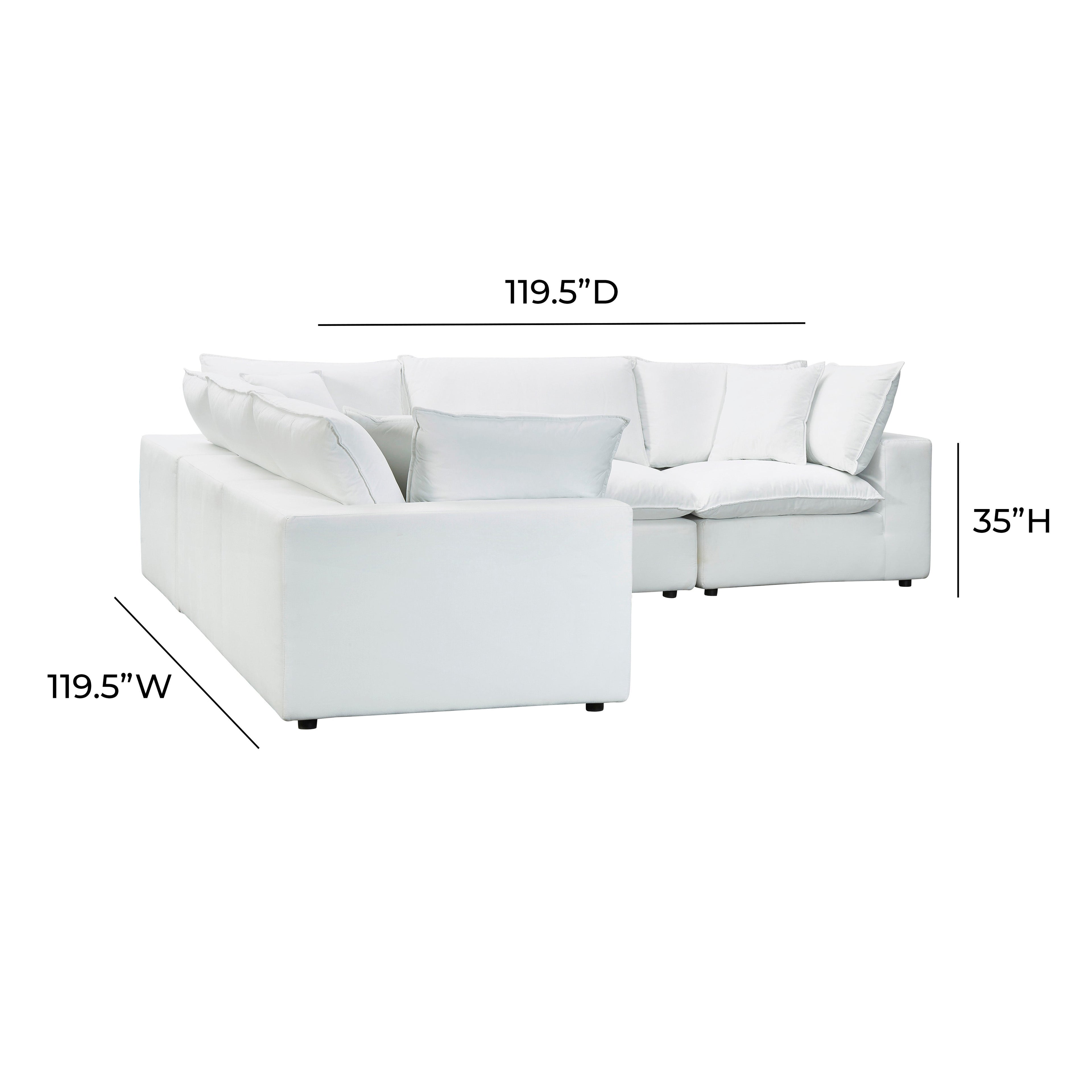 Cali 5-Piece Performance Fabric Modular L-Sectional