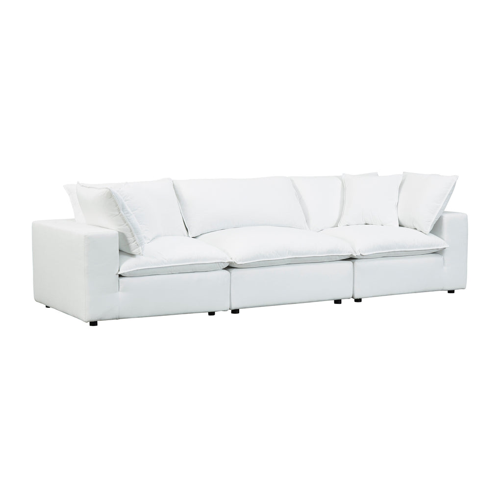 Cali 120" Performance Fabric Modular Sofa — Pearl null